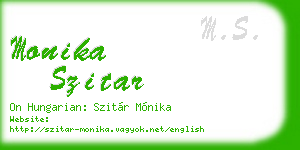 monika szitar business card